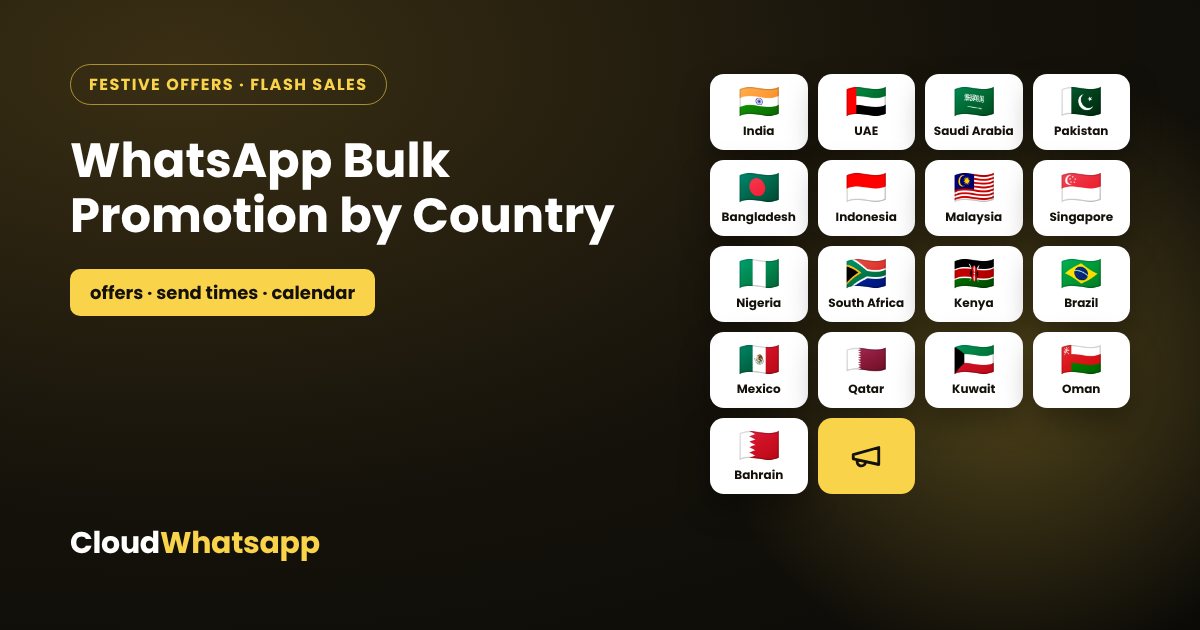 WhatsApp bulk promotion in 17 countries with Cloud WhatsApp