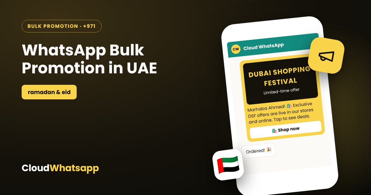 WhatsApp bulk promotion in United Arab Emirates — festive offers and sales campaigns